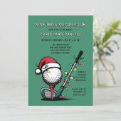 Golf Festive Christmas Holiday Par-tee Green  招待状 (スタンド正面)