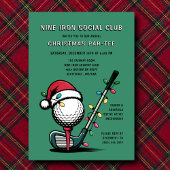 Golf Festive Christmas Holiday Par-tee Green  招待状