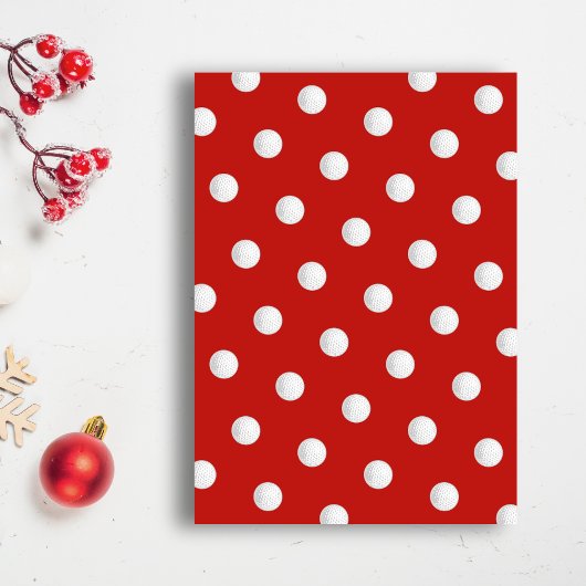 Golf Festive Holiday Party Joy Typography Red 招待状