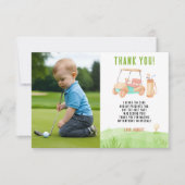 Golf First Year Birthday Thank you サンキューカード (正面)
