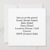 Golf Florida themed with flamingo retirement 招待状 (裏面)