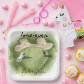 Golf Fore Ever with Bride and Groom Wedding  ペーパープレート (パーティー)