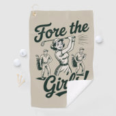 Golf Fore The Girls Cute Funny Golfing Ladies ゴルフタオル (インサイチュ)