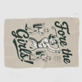 Golf Fore The Girls Cute Funny Golfing Ladies ゴルフタオル (横)