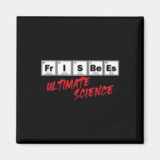 Golf Frisbees Ultimate Science Disc Periodic Table マグネット (正面)