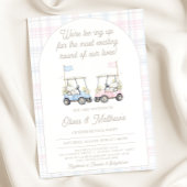 Golf Gender Reveal Invitation - Baby Golf Carts 招待状