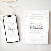 Golf Gender Reveal Invitation - Baby Golf Carts 招待状