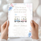 Golf Gender Reveal Invitation - Golf Carts 招待状