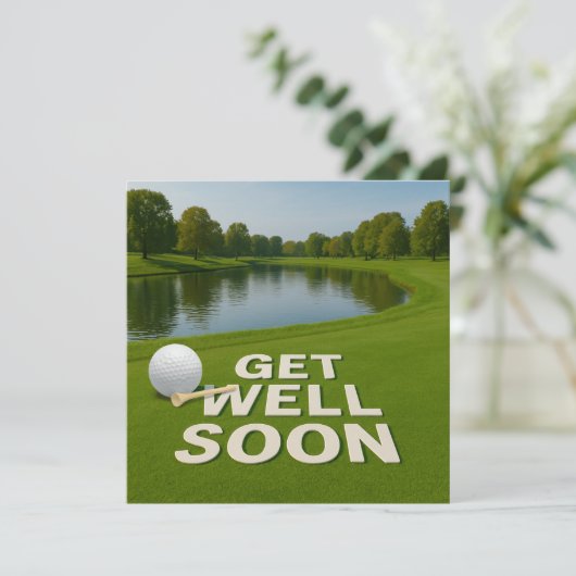 Golf get well soon text near bunker for golfer (スタンド正面)