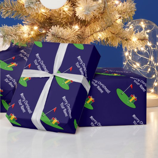 Golf gift Christmas wrapping paper ラッピングペーパー (クリスマス)