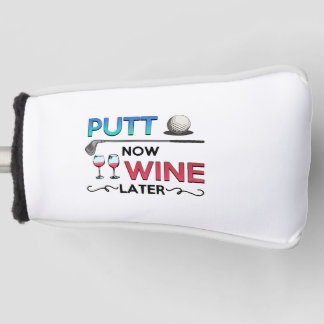 Golf Gift Putt Now Wine Later wine golfing ゴルフヘッドカバー