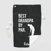 Golf Gifts For Grandfather Best Grandpa By Par ゴルフタオル (インサイチュ)