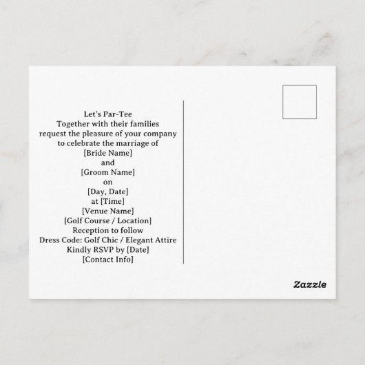 Golf golf flag on heart shape on putting green ポストカード (裏面)