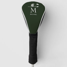 Golf Golfer Golfing Elegant Monogram Custom ゴルフヘッドカバー