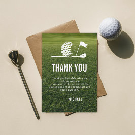 Golf Golfer Golfing Minimalist Men 30th Birthday サンキューカード