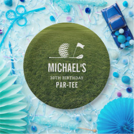 Golf Golfer Golfing Minimalist Men 30th Birthday ペーパープレート