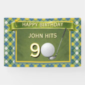 Golf, Golfer, Golfing theme Birthday Banner 横断幕 (横)