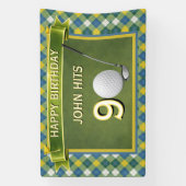 Golf, Golfer, Golfing theme Birthday Banner 横断幕 (縦)