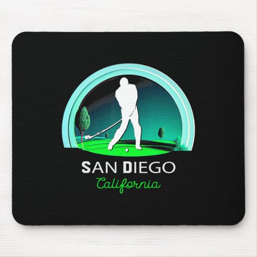Golf Golfing San Diego  マウスパッド (正面)