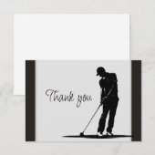 Golf Golfing  Volunteer Helper Thank You サンキューカード (正面/裏面)