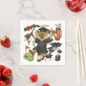 Golf Graduation themed for Cat Lover Golfer スタンダードカクテルナプキン (インサイチュ)