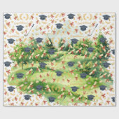 Golf Graduation themed for Cat Lover Golfer ラッピングペーパー (フラット)