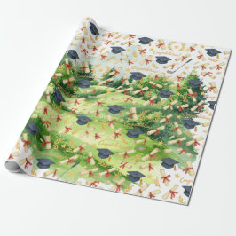 Golf Graduation themed for Cat Lover Golfer ラッピングペーパー