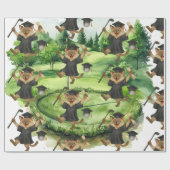 Golf Graduation themed for Cat Lover Golfer ラッピングペーパー (フラット)