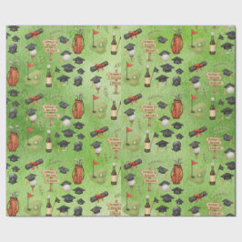 Golf Graduation themed for Cat Lover Golfer ラッピングペーパー