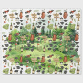 Golf Graduation themed for Cat Lover Golfer ラッピングペーパー (フラット)