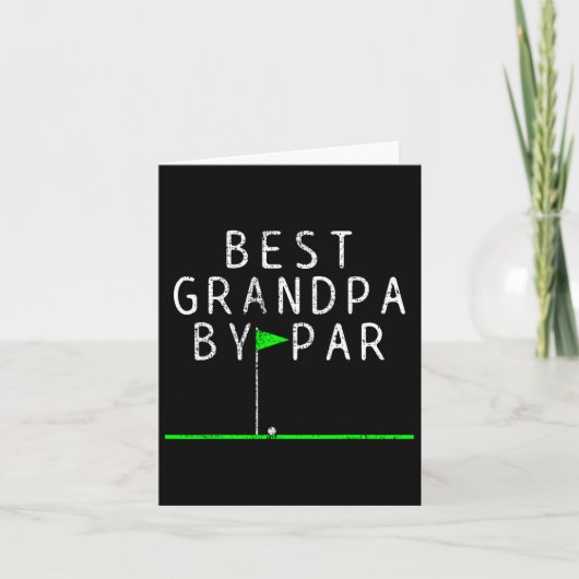 Golf Grandpa Grandfather Gift By Par  カード (正面)