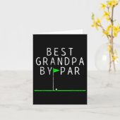 Golf Grandpa Grandfather Gift By Par  カード (黄色い花)