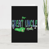 Golf Great Uncle Hole In One Golf 1st Birthday Boy カード (正面)