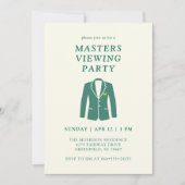 Golf Green Jacket Masters Viewing Watch Party 招待状 (正面)