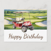 Golf Happy Birthday Golfer Golfing ポストカード (正面)