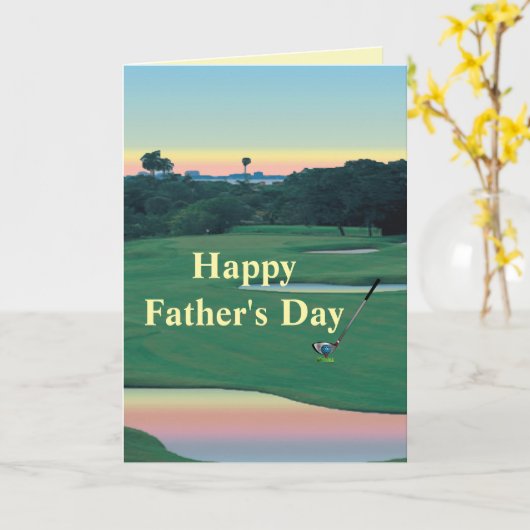 GOLF - Happy Father's Dayゴルフ カード (黄色い花)