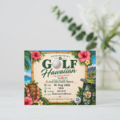 Golf Hawaii themed for Hawaiian Golfer Party ポストカード (スタンド正面)
