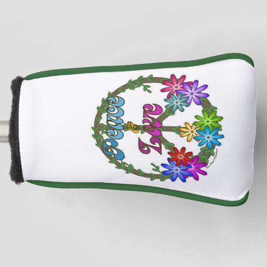 Golf Head Cover - Peace & Love ゴルフヘッドカバー (正面)