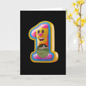 Golf. Hole in one. カード (黄色い花)