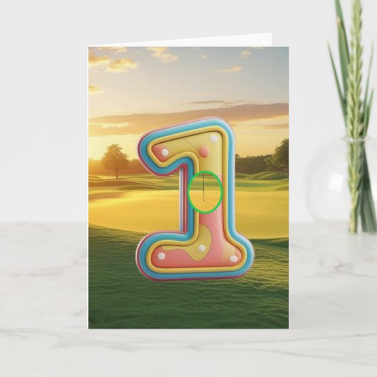 Golf. Hole in one. カード (正面)