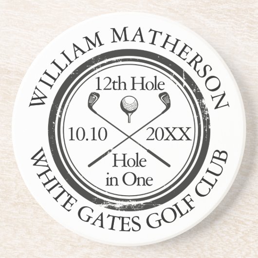 Golf Hole in One Personalized コースター (正面)