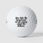 Golf Humor Quote Ball Focus on the Target ゴルフボール (正面)