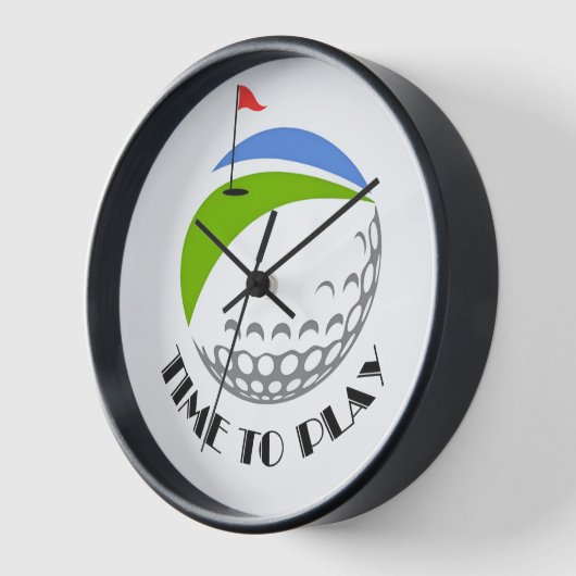 Golf Infusion Designed "Time To Play" 壁時計 (傾斜)