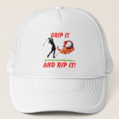 Golf Infusion "Grip It And Rip It!" Golfer Golf キャップ (正面)