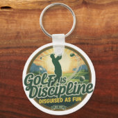 Golf Is Discipline Disguised as Fun キーホルダー (正面)