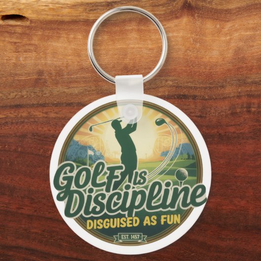 Golf Is Discipline Disguised as Fun キーホルダー (正面)