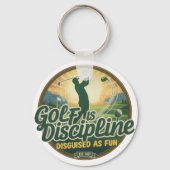 Golf Is Discipline Disguised as Fun キーホルダー (裏面)