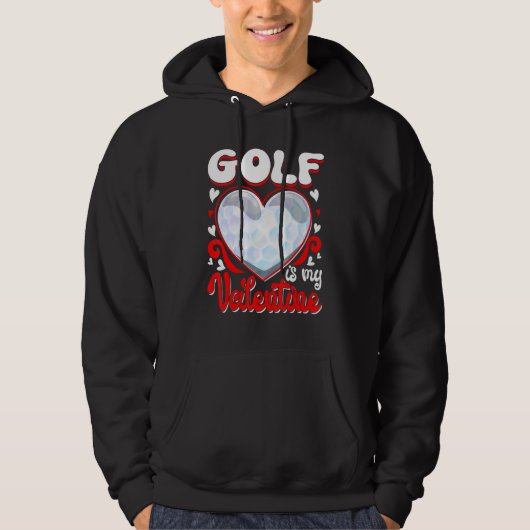 Golf Is My Valentine Happy Valentine's Day Couple パーカ (正面)