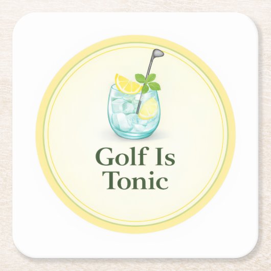 Golf Is Tonic | ゴルフ ドリンクウェア コースター (正面)