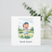 Golf It’s a Boy Baby Shower Paper Plates  招待状 (スタンド正面)